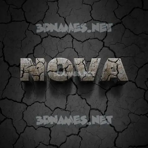 nova in Cracked Stone style - 3D name wallpaper nova in Cracked Stone style - 3D name wallpaper