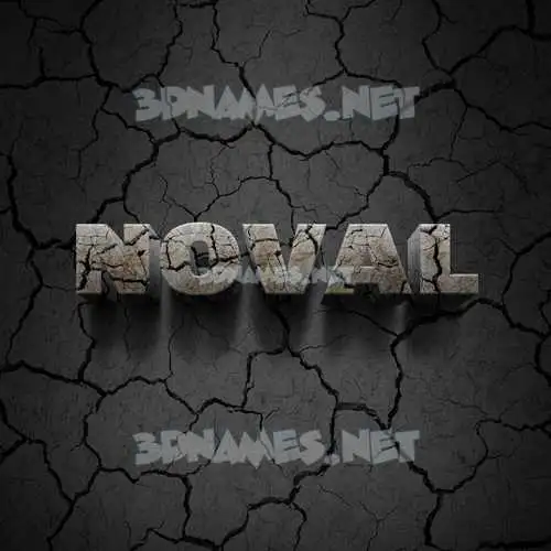 noval in Cracked Stone style - 3D name wallpaper noval in Cracked Stone style - 3D name wallpaper