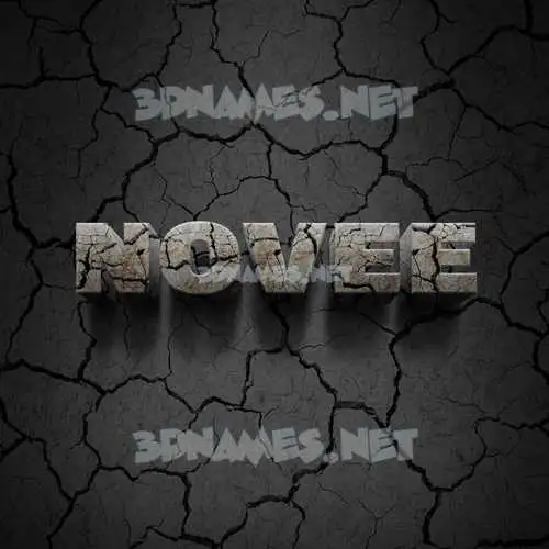 novee in Cracked Stone style - 3D name wallpaper