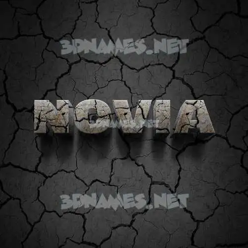 novia in Cracked Stone style - 3D name wallpaper novia in Cracked Stone style - 3D name wallpaper