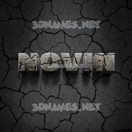 novin in Cracked Stone style - 3D name wallpaper novin in Cracked Stone style - 3D name wallpaper