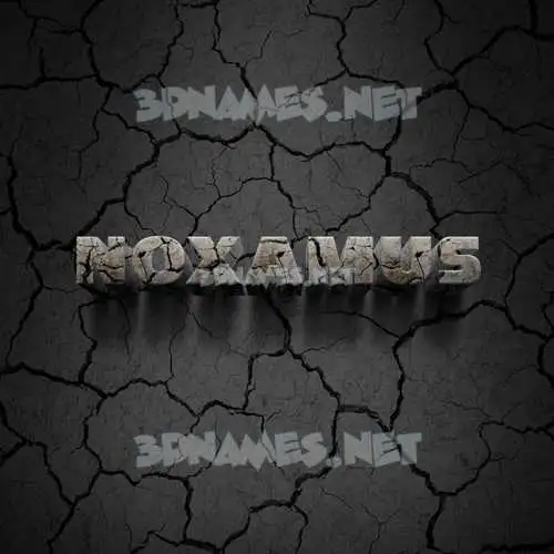 noxamus in Cracked Stone style - 3D name wallpaper