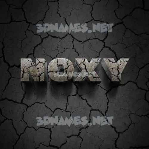 noxy in Cracked Stone style - 3D name wallpaper