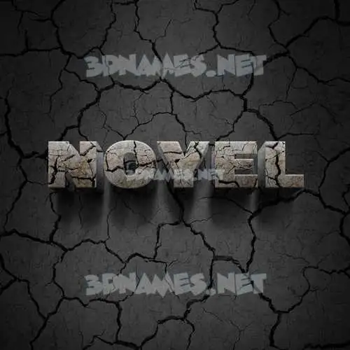 noyel in Cracked Stone style - 3D name wallpaper