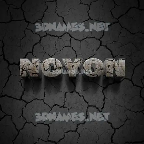 noyon in Cracked Stone style - 3D name wallpaper