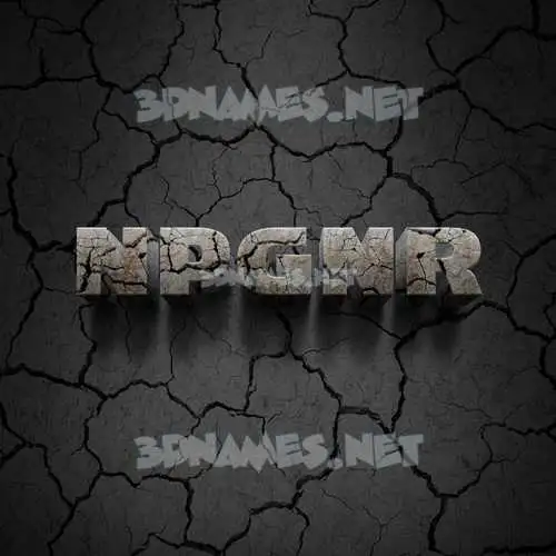 npgnr in Cracked Stone style - 3D name wallpaper npgnr in Cracked Stone style - 3D name wallpaper