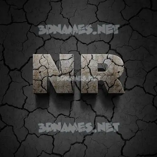 nr in Cracked Stone style - 3D name wallpaper nr in Cracked Stone style - 3D name wallpaper