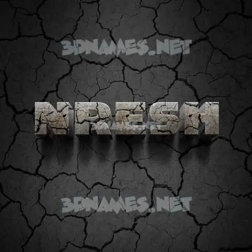 nresh in Cracked Stone style - 3D name wallpaper nresh in Cracked Stone style - 3D name wallpaper