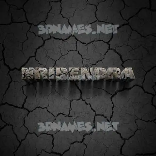 nripendra in Cracked Stone style - 3D name wallpaper