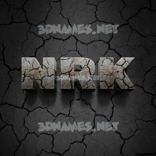 nrk in Cracked Stone style - 3D name wallpaper nrk in Cracked Stone style - 3D name wallpaper