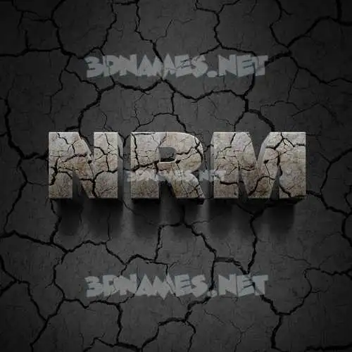 nrm in Cracked Stone style - 3D name wallpaper