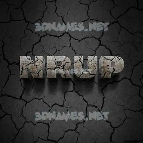 nrup in Cracked Stone style - 3D name wallpaper nrup in Cracked Stone style - 3D name wallpaper