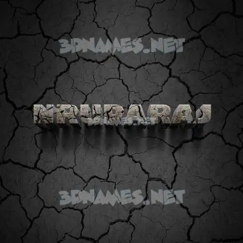 nruparaj in Cracked Stone style - 3D name wallpaper