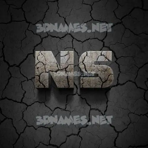 ns in Cracked Stone style - 3D name wallpaper ns in Cracked Stone style - 3D name wallpaper