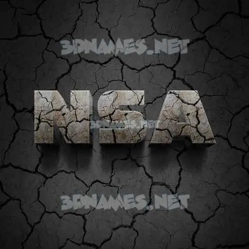 nsa in Cracked Stone style - 3D name wallpaper nsa in Cracked Stone style - 3D name wallpaper