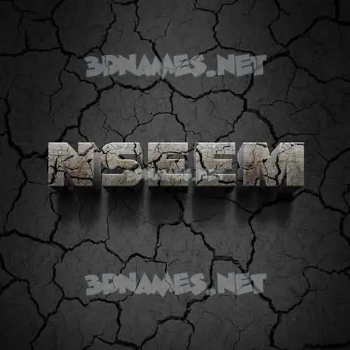nseem in Cracked Stone style - 3D name wallpaper nseem in Cracked Stone style - 3D name wallpaper