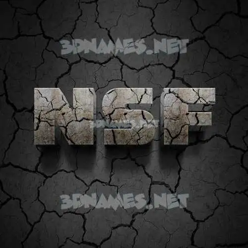 nsf in Cracked Stone style - 3D name wallpaper