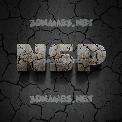 nsp in Cracked Stone style - 3D name wallpaper nsp in Cracked Stone style - 3D name wallpaper