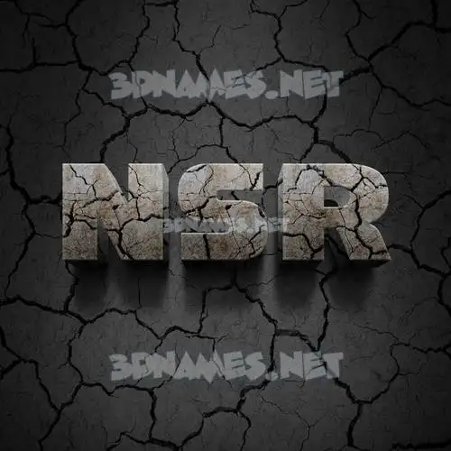 nsr in Cracked Stone style - 3D name wallpaper nsr in Cracked Stone style - 3D name wallpaper