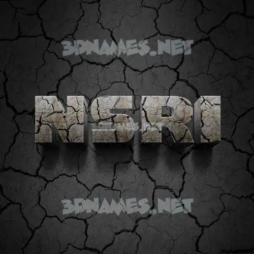 nsri in Cracked Stone style - 3D name wallpaper nsri in Cracked Stone style - 3D name wallpaper