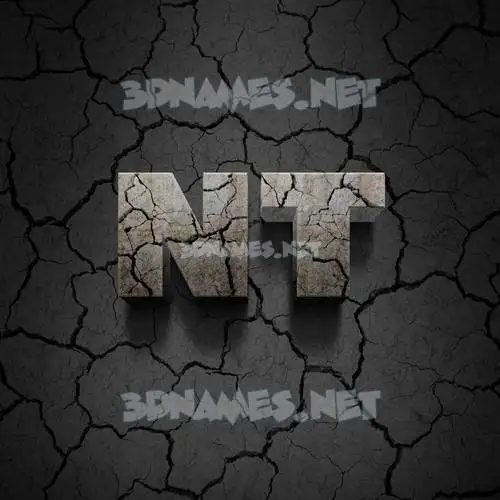 nt in Cracked Stone style - 3D name wallpaper nt in Cracked Stone style - 3D name wallpaper