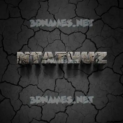 ntathuz in Cracked Stone style - 3D name wallpaper ntathuz in Cracked Stone style - 3D name wallpaper