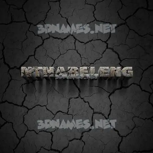 nthabeleng in Cracked Stone style - 3D name wallpaper