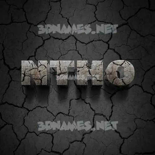 ntho in Cracked Stone style - 3D name wallpaper