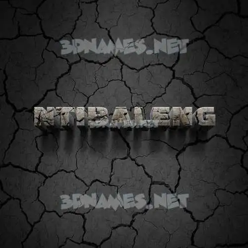 ntibaleng in Cracked Stone style - 3D name wallpaper