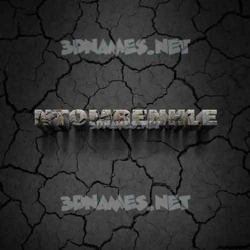 ntombenhle in Cracked Stone style - 3D name wallpaper ntombenhle in Cracked Stone style - 3D name wallpaper