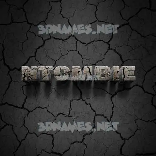 ntombie in Cracked Stone style - 3D name wallpaper ntombie in Cracked Stone style - 3D name wallpaper