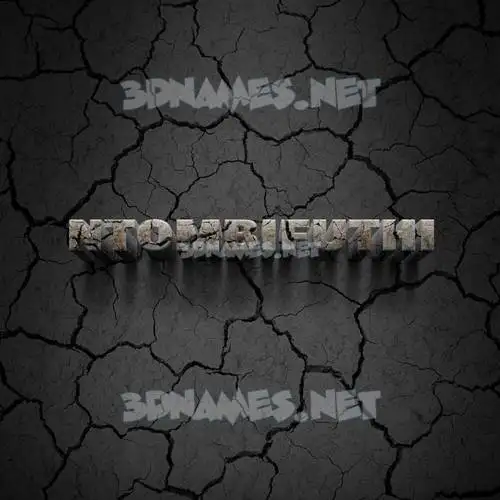 ntombifuthi in Cracked Stone style - 3D name wallpaper