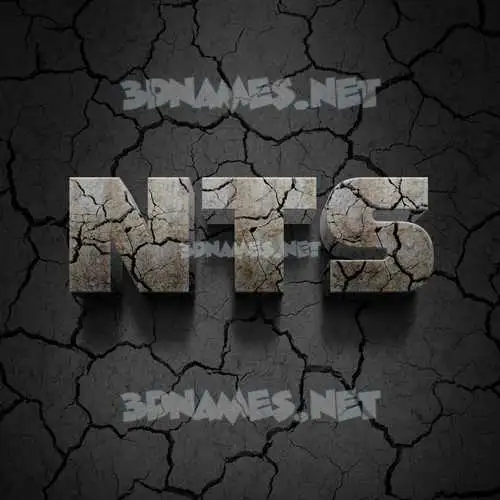 nts in Cracked Stone style - 3D name wallpaper