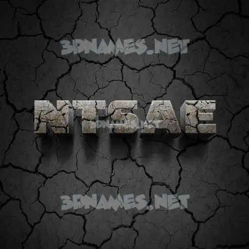 ntsae in Cracked Stone style - 3D name wallpaper