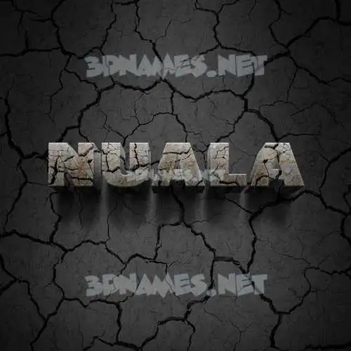 nuala in Cracked Stone style - 3D name wallpaper