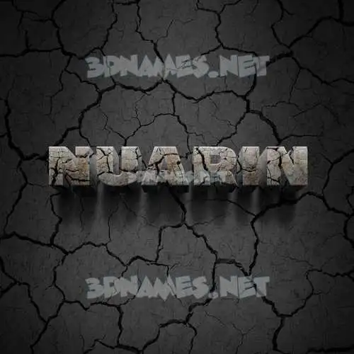 nuarin in Cracked Stone style - 3D name wallpaper