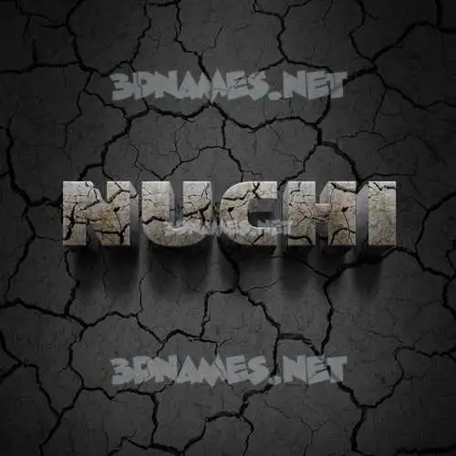 nuchi in Cracked Stone style - 3D name wallpaper nuchi in Cracked Stone style - 3D name wallpaper