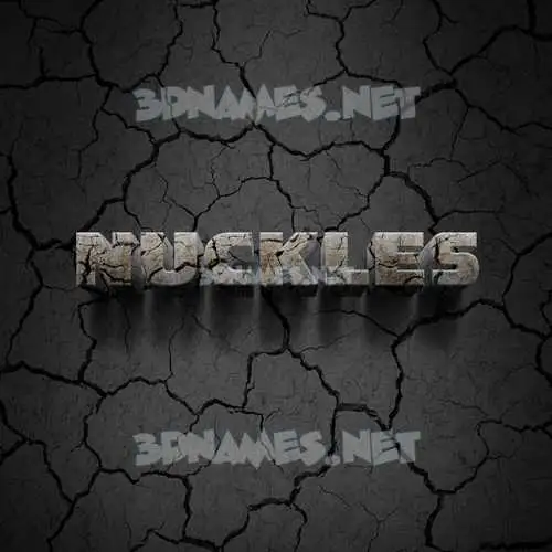 nuckles in Cracked Stone style - 3D name wallpaper