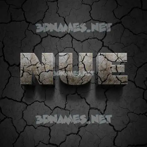 nue in Cracked Stone style - 3D name wallpaper nue in Cracked Stone style - 3D name wallpaper