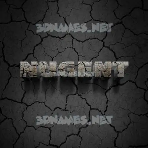 nugent in Cracked Stone style - 3D name wallpaper
