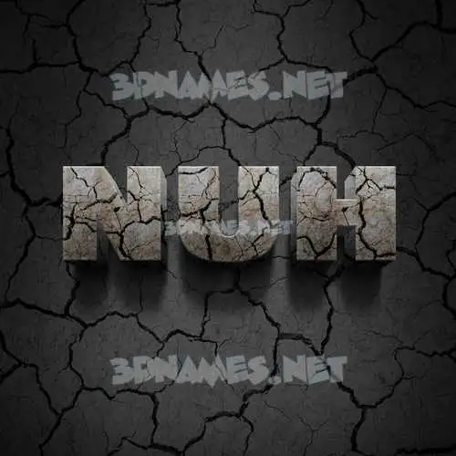 nuh in Cracked Stone style - 3D name wallpaper nuh in Cracked Stone style - 3D name wallpaper