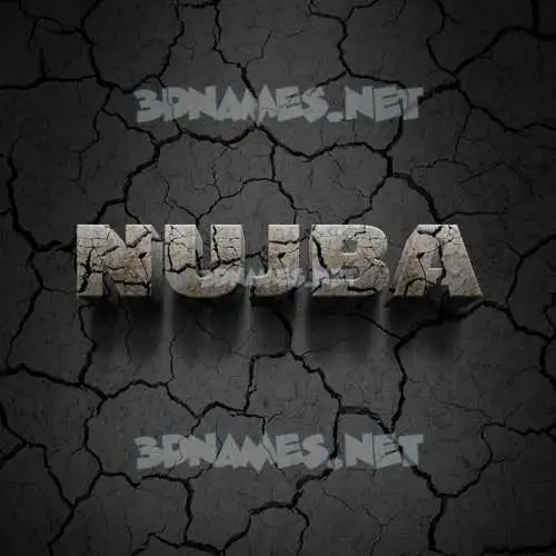 nujba in Cracked Stone style - 3D name wallpaper nujba in Cracked Stone style - 3D name wallpaper