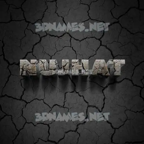 nujhat in Cracked Stone style - 3D name wallpaper nujhat in Cracked Stone style - 3D name wallpaper
