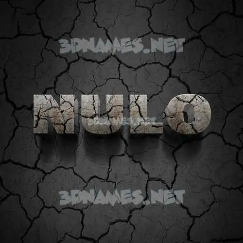 nulo in Cracked Stone style - 3D name wallpaper nulo in Cracked Stone style - 3D name wallpaper
