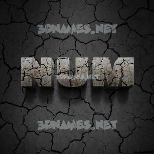 num in Cracked Stone style - 3D name wallpaper num in Cracked Stone style - 3D name wallpaper