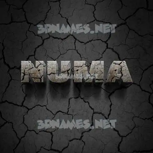 numa in Cracked Stone style - 3D name wallpaper