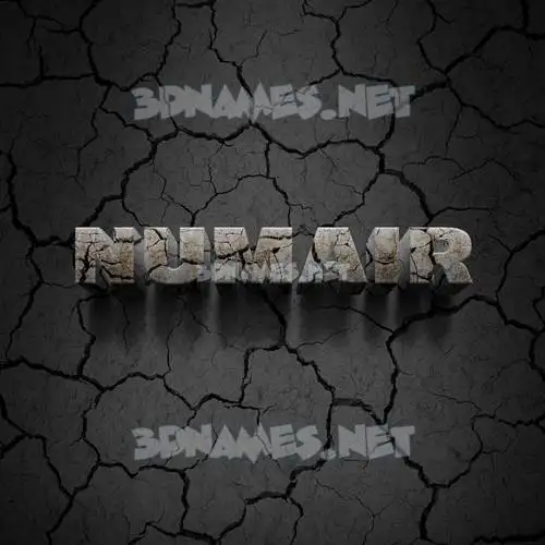 numair in Cracked Stone style - 3D name wallpaper numair in Cracked Stone style - 3D name wallpaper