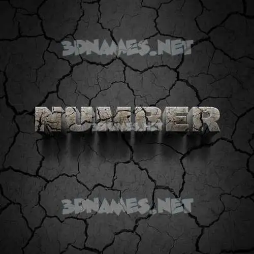 number in Cracked Stone style - 3D name wallpaper number in Cracked Stone style - 3D name wallpaper