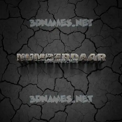 numberdaar in Cracked Stone style - 3D name wallpaper numberdaar in Cracked Stone style - 3D name wallpaper
