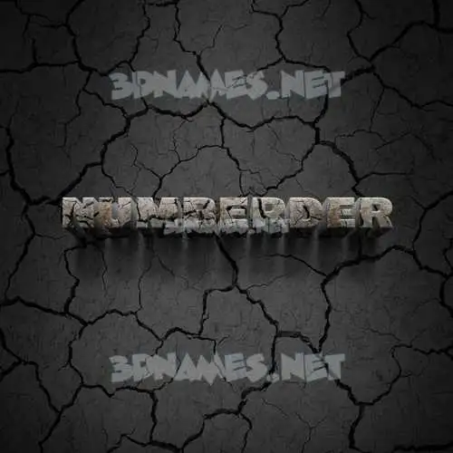 numberder in Cracked Stone style - 3D name wallpaper